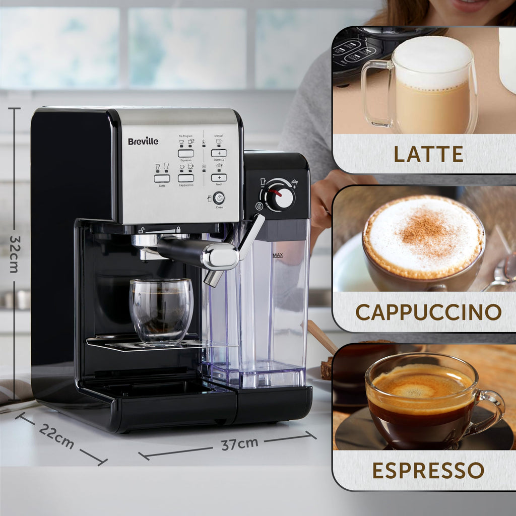 Breville One-Touch CoffeeHouse Coffee Machine | Espresso, Cappuccino & Latte Maker
