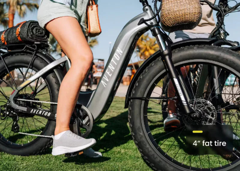 Aventon Aventure.2 Step-Through Fat Tire E-bike in Slate Grey