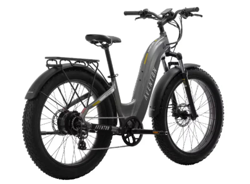 Aventon Aventure.2 Step-Through Fat Tire E-bike in Slate Grey